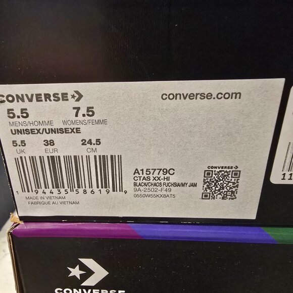 CONVERSE CHUCK TAYLOR ALL-STAR XXHi PRIDE [ A15779C ] Women's Size 7.5 NEW 2025 - Picture 8 of 11